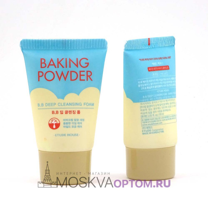 Пенка для глубокого очищения и демакияжа Etude House Baking Powder с содой 30 мл