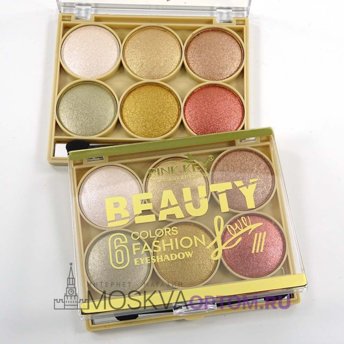 Палетка для макияжа глаз Pink Key Beauty 6 Fashion Colors № 1
