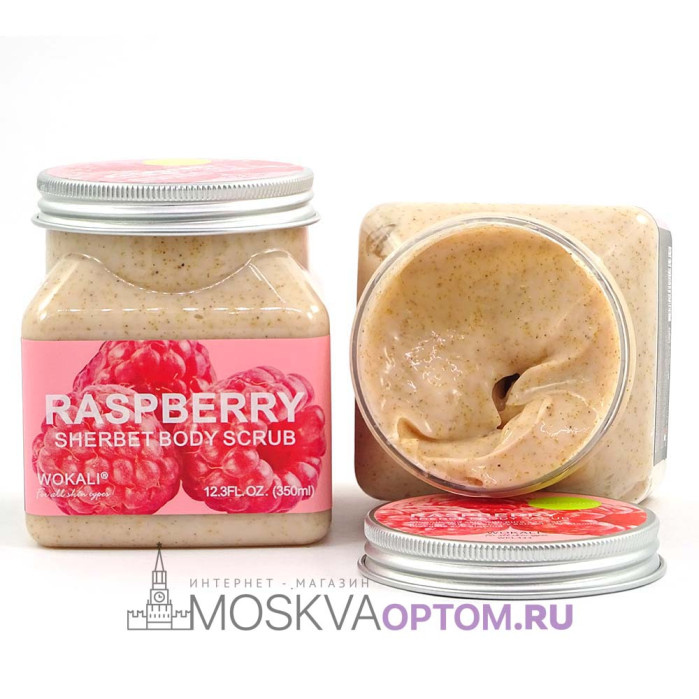 Скраб для тела с малиной Wokali Raspberry Sherbet Body Scrub