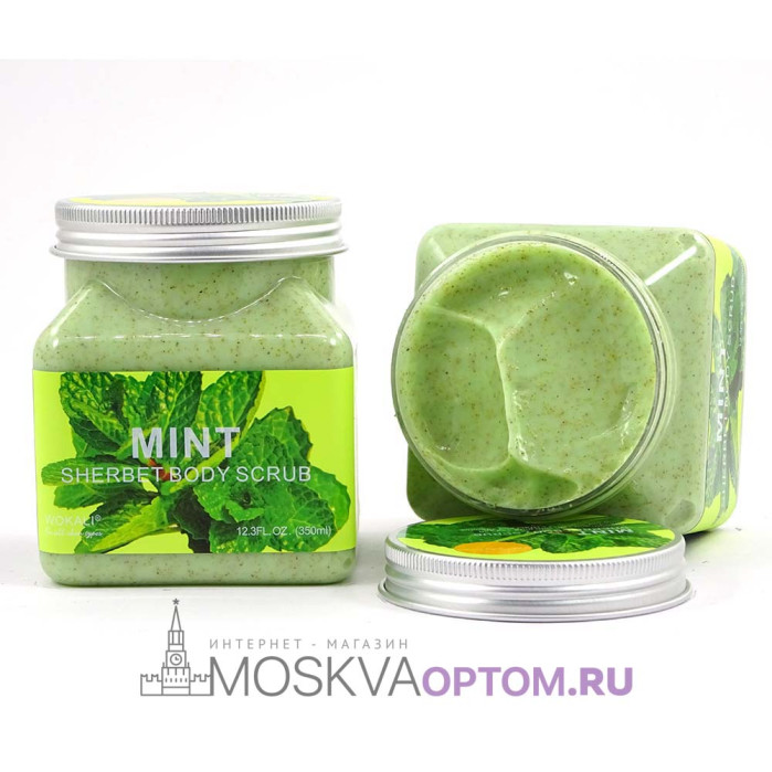 Скраб для тела с экстрактом мяты Wokali Mint Sherbet Body Scrub