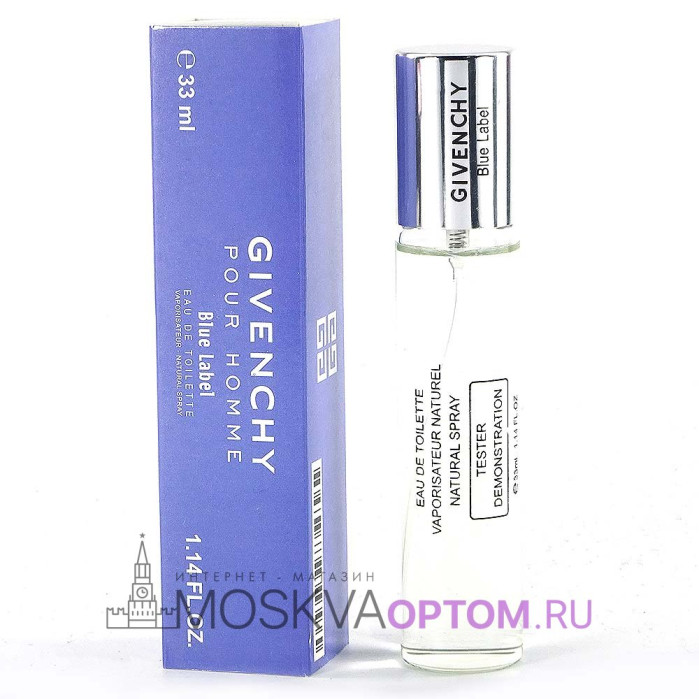 Мини тестер Givenchy Pour Homme Blue Label Edt, 33 ml