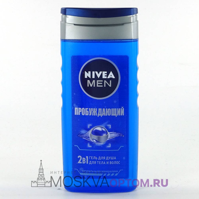 Гель для душа 2в1 Nivea Men Пробуждающий (с натуральными минералами), 250 мл