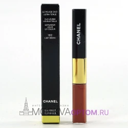 Помада + блеск для губ Chanel Le Rouge Duo Ultra Tenue (тон 182 Light Brown)