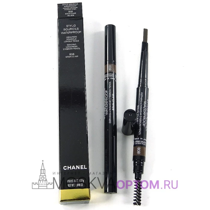 Водостойкий карандаш для бровей CHANEL STYLO SOURCILS WATERPROOF (номер 808 Brun Clair)