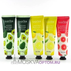 Набор кремов для рук Sadoer Avocado, Lemon, Grapefruit (5 шт)