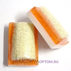 Натуральное мыло из тыквенного волокна с медом и козьим молоком