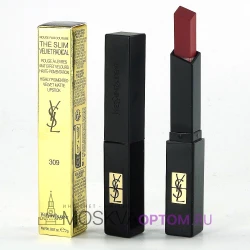 Губная помада матовая c бархатным покрытием Yves Saint Laurent Rouge Pur Couture The Slim Velvet Radical (тон 309)