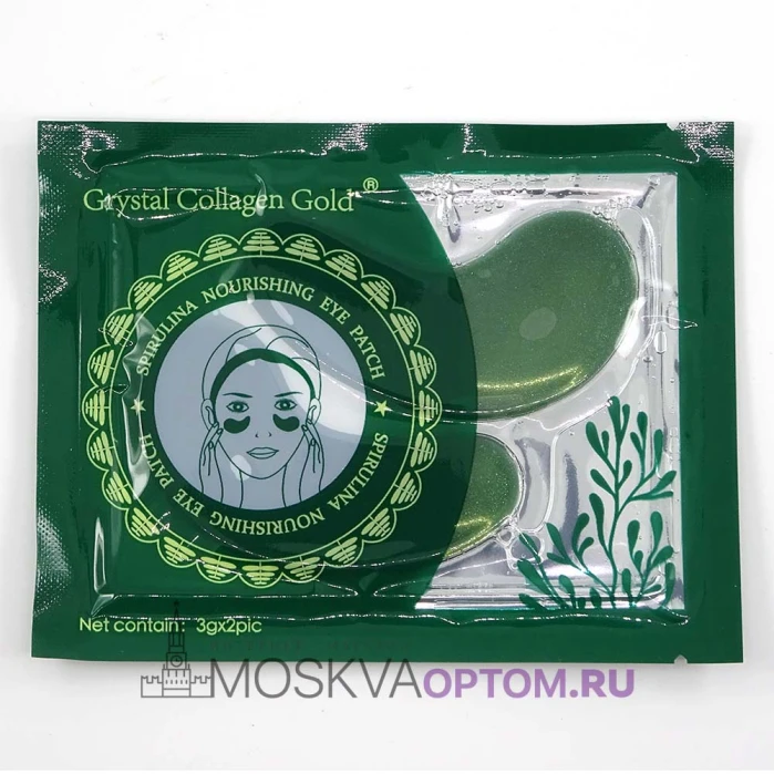 Гидрогелевые патчи с морскими водорослями Crystal Collagen Gold Spirulina