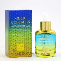 Питательная сыворотка с золотом и коллагеном Farm Stay Gold Collagen Nourishing Ampoule